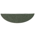 vidaXL Tapis d'escalier autocollants 15 Pièces Vert 56x17x3 cm Aiguilleté
