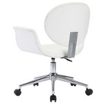 vidaXL Chaises pivotantes à manger lot de 6 blanc similicuir
