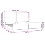 vidaXL Cadre de lit sans matelas rose 200x200 cm velours