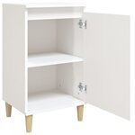 vidaXL Tables de chevet 2Pièces blanc brillant 40x35x70cm bois ingénierie