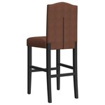 vidaXL Chaises de bar lot de 2 bois massif d'hévéa et tissu
