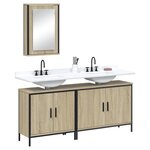 vidaXL Ensemble de meubles de salle de bain 3 Pièces chêne sonoma