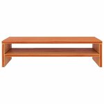 vidaXL Support de moniteur marron miel 50x24x13 cm bois de pin solide