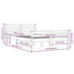 vidaXL Cadre de lit sans matelas bois massif 120x190 cm