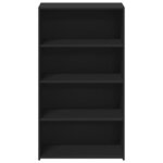vidaXL Buffet haut noir 70x41x124 cm bois d'ingénierie