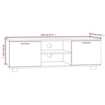 vidaXL Meuble TV Sonoma gris 120x40 5x35 cm Bois d'ingénierie