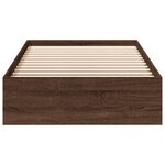 vidaXL Cadre de lit à tiroirs chêne marron 90x190 cm bois d'ingénierie