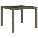 vidaXL Ensemble à manger d'extérieur 5Pièces coussins résine tressée gris
