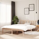 vidaXL Cadre de lit bois massif 135x190 cm double