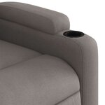 vidaXL Fauteuil de massage inclinable Taupe Tissu