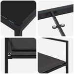 vidaXL Ensemble de salle à manger de jardin 5 pièces avec coussins Noir Textilène et Acier