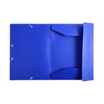 Chemise 3 rabats elastiques 24x32cm polypropylène - bleu