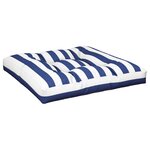 vidaXL Coussins de palette lot de 2 rayures bleues/blanches tissu