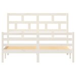 vidaXL Cadre de lit sans matelas blanc bois massif 160x200 cm