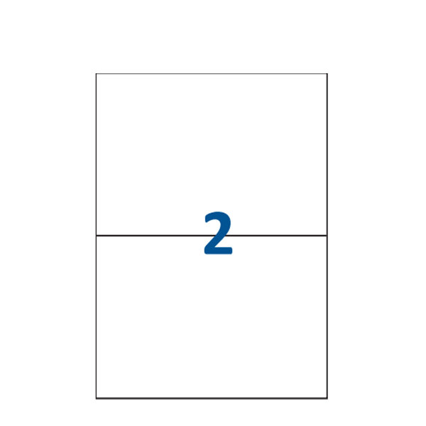 Lot de 20 Planches étiquettes autocollantes blanches sur feuille A4 : 210 x 148 5 mm (2 étiquettes)