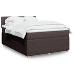 vidaXL Sommier à lattes de lit avec matelas Marron foncé 140x190 cm