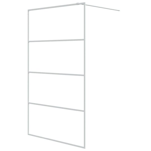 vidaXL Paroi de douche Blanc 115x195 cm Verre ESG transparent