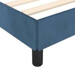 vidaXL Cadre de lit avec tête de lit Bleu foncé 100x200 cm Velours