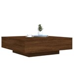 vidaXL Table basse chêne marron 100x100x31 cm bois d'ingénierie