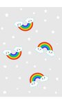 Tapis enfant RAINBOW 120 x 160 cm - Gris