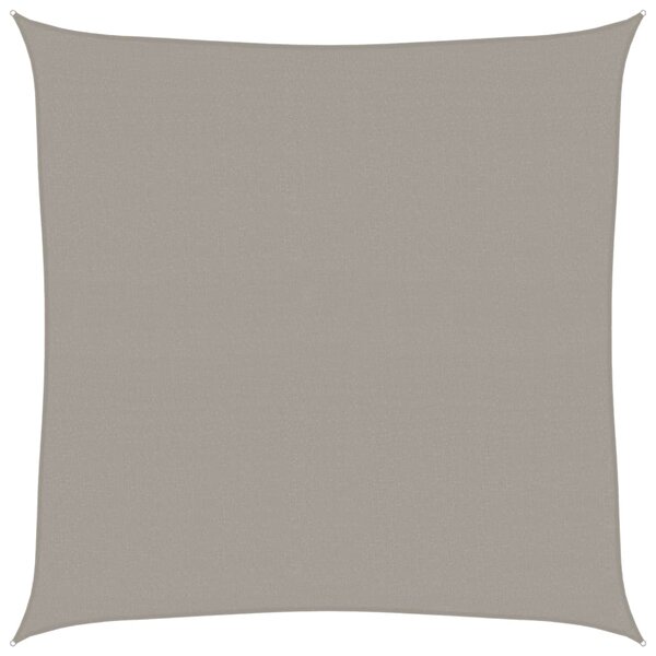 vidaXL Voile d'ombrage 160 g/m² carré gris clair 6x6 m PEHD