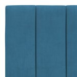 vidaXL Cadre de lit avec lumières LED bleu 80x200 cm velours