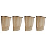 vidaXL Maison pou chauve-souris 4 Pièces 22 x 12 x 34 cm Bois