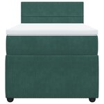vidaXL Sommier à lattes de lit avec matelas Vert foncé 90x190 cm