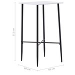 vidaXL Ensemble de bar 5 Pièces Tissu Gris foncé