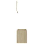 vidaXL Ensemble de meubles de salle de bain 2Pièces blanc et chêne sonoma