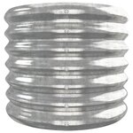 vidaXL Lit surélevé de jardin Acier enduit de poudre Argenté