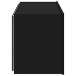vidaXL Meuble TV mural avec lumières LED noir 80x35x41 cm