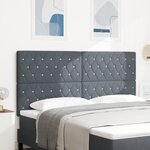 vidaXL Tête de lit capitonnée gris foncé 180 cm en velours