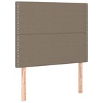 vidaXL Sommier à lattes de lit avec matelas Taupe 120x200 cm Tissu