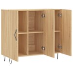vidaXL Buffet chêne sonoma 90x34x80 cm bois d'ingénierie