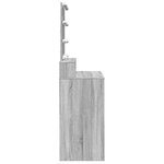 vidaXL Coiffeuse avec LED sonoma gris 80x41x144 5 cm