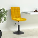 vidaXL Chaises à manger pivotantes lot de 4 jaune moutarde velours