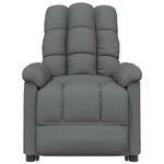 vidaXL Fauteuil électrique de massage Gris foncé Tissu