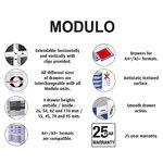 Module De Classement Modulo Office10 Tiroirs Fermés - Bleu - Exacompta