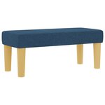 Lit Box Spring vidaXL avec Matelas et Banc Bleu 100x200 cm en Tissu