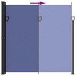 vidaXL Auvent latéral rétractable bleu 200x600 cm
