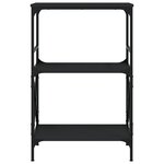 vidaXL Bibliothèque à 3 niveaux noir 59x35x90 5 cm bois d'ingénierie