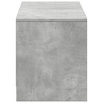 vidaXL Meuble TV avec LED gris béton 140x34x40 cm bois d'ingénierie