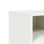 vidaXL Meuble TV blanc 100 5x39x43 5 cm acier laminé à froid