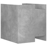 vidaXL Table de chevet gris béton 45x50x50 cm bois d’ingénierie