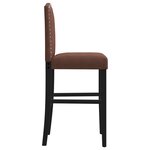 vidaXL Chaises de bar lot de 2 bois massif d'hévéa et tissu
