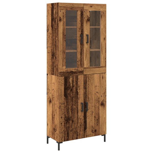 vidaXL Buffet avec Cabinet Mur en Bois Ancien en Bois Aggloméré