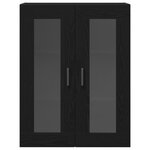 vidaXL Highboard Chêne Noir 69 5x34x180 cm Bois reconstitué