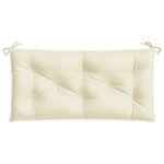 vidaXL Coussins de banc jardin lot de 2 crème 100x50x7 cm tissu oxford