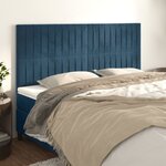 vidaXL Têtes de lit 4 Pièces Bleu foncé 80x5x78/88 cm Velours